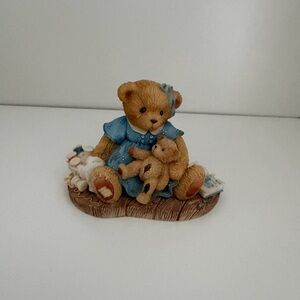 Cherished Teddies Blue and Brown Figurine